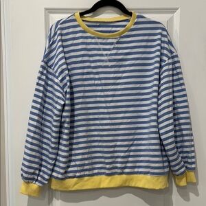 Striped Blue and Yellow Men's Sweater